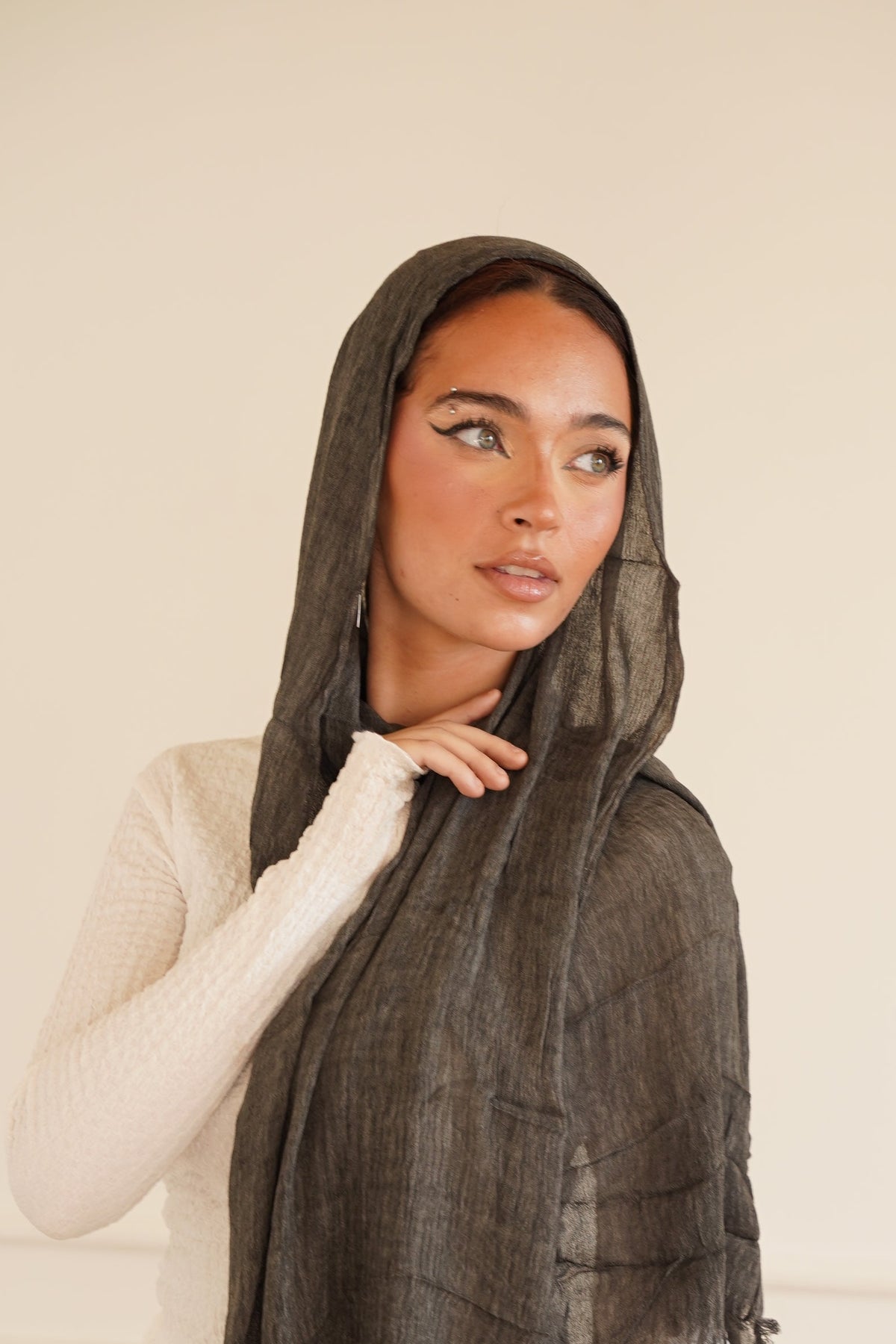 Gray Dual-Tone Thailandy Scarf