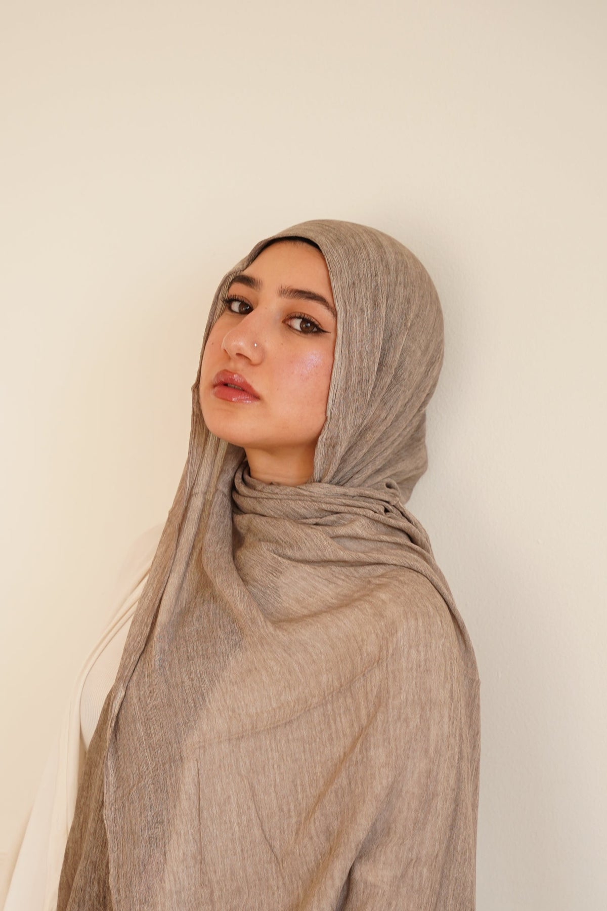 Beige Dual-Tone Thailandy Scarf